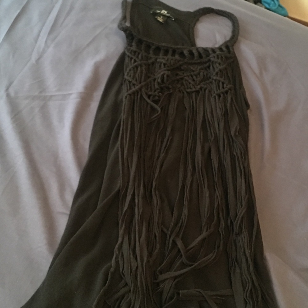 Dillard’s Top with Neckline Fringe